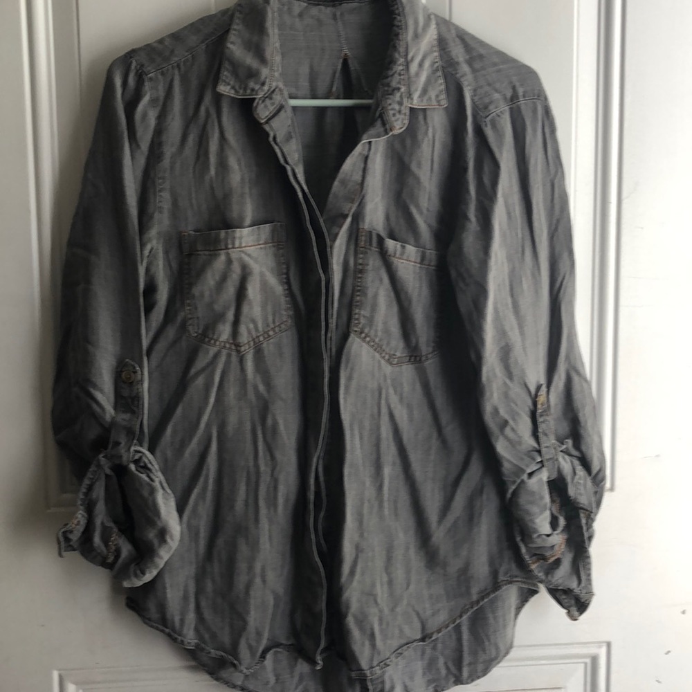 Grey denim shirt